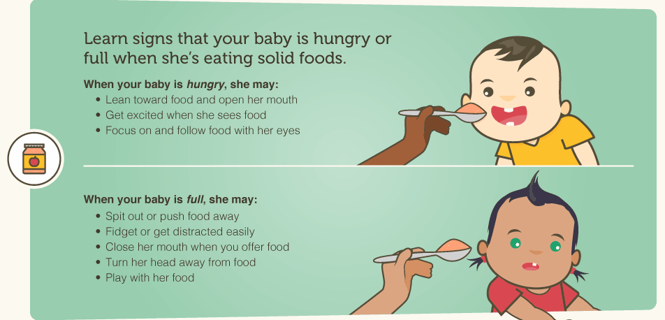 When a baby is hungry, he will usually show these signs.